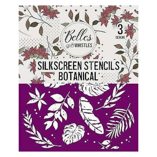 Botanical Silkscreen Stencil | Dixie Belle Paint | Belles and Whistles | Mixed Media | 3 Sheets
