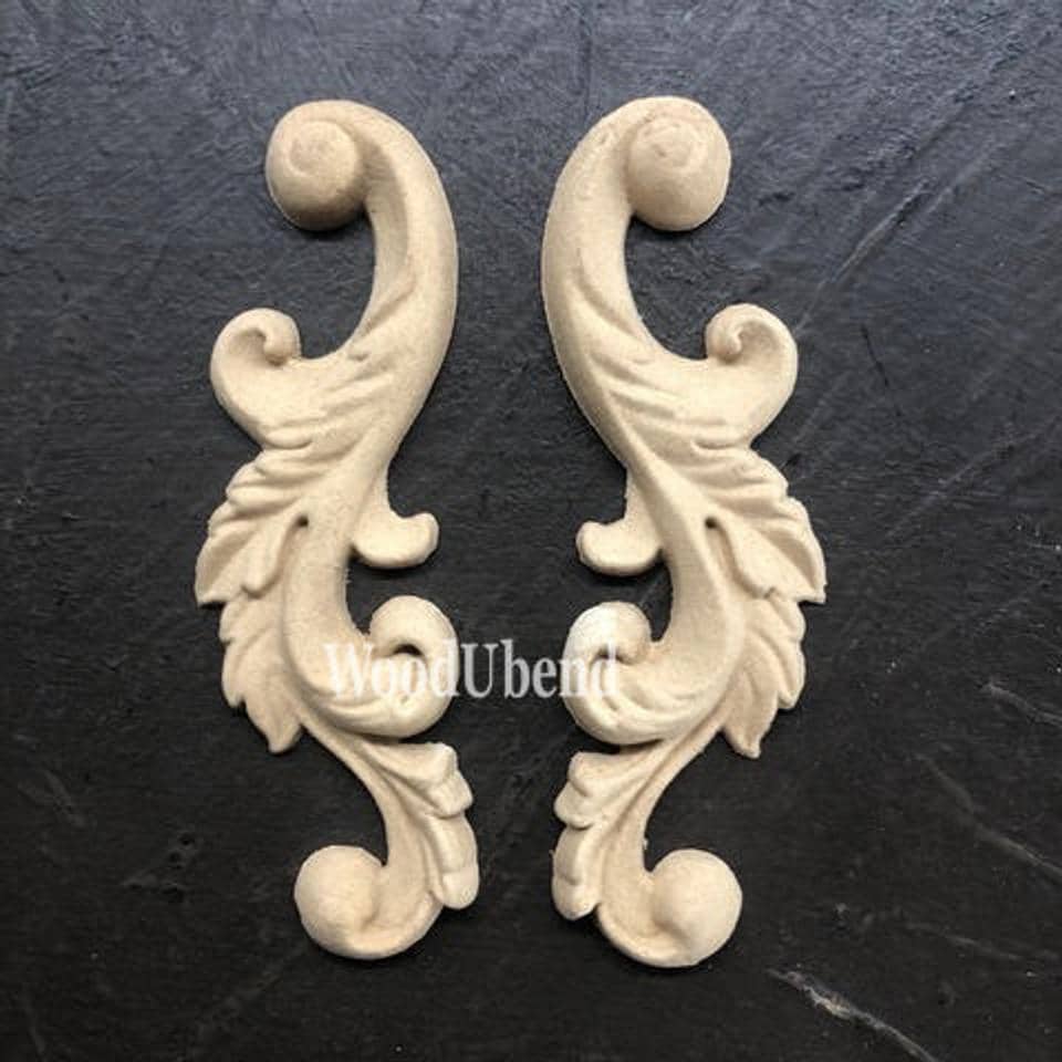 Applique #2437 | WoodUBend | Embellishments | Set of 2