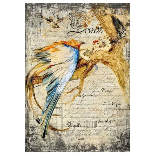Bluebird Queen | Rice Paper Decoupage | Decoupage Queen | 2 Sizes | RETIRED and LIMITED SUPPLY